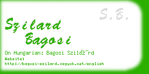 szilard bagosi business card